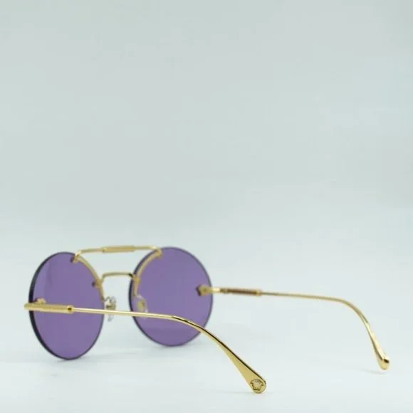FINAL PRICE NEW VERSACE VE2244 100269 ROUND VIOLET SUNGLASSES - Picture 5 of 10